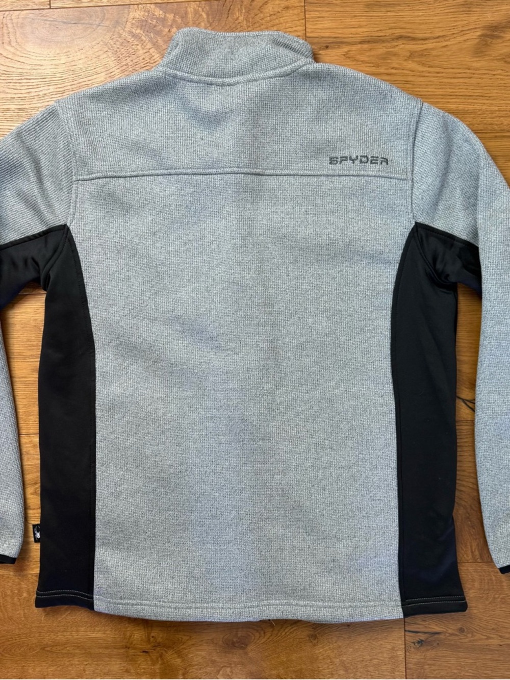 NWT Men’s Spyder Zip Up Jacket Gray and Black Size L - Picture 6 of 10